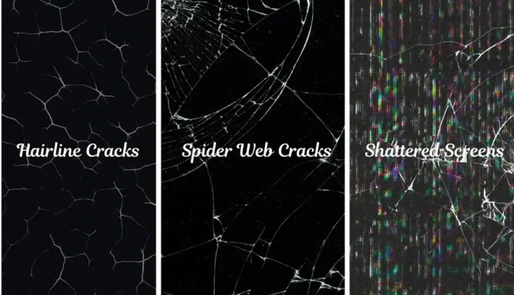 Cracked phone screen
