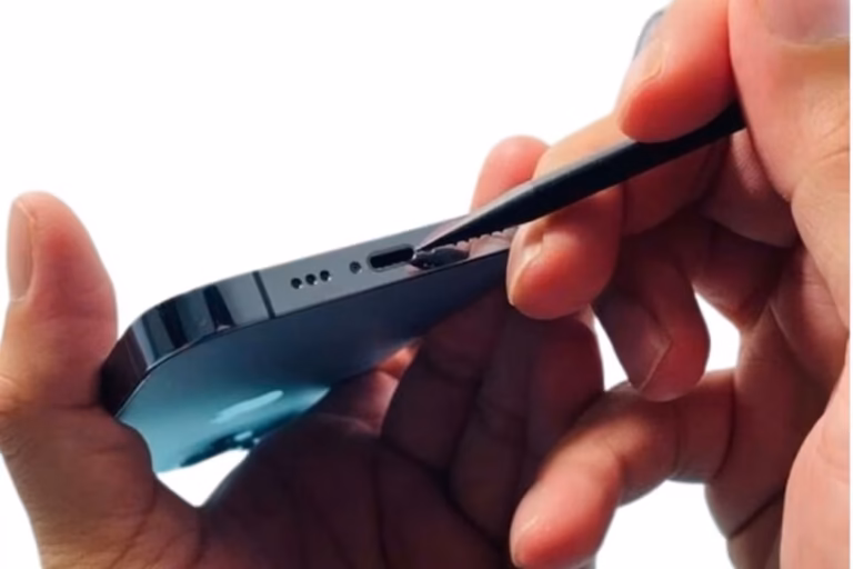 how to clean iPhone charging port